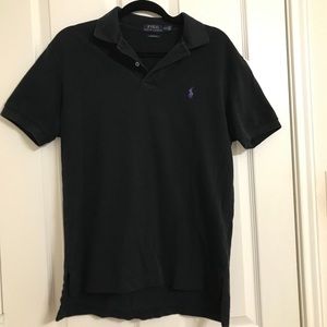 Black classic fit polo shirt